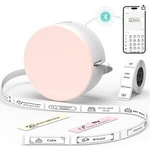 Label Maker with Tape, Portable HP3 Bluetooth Sticker Multiple Templates PINK